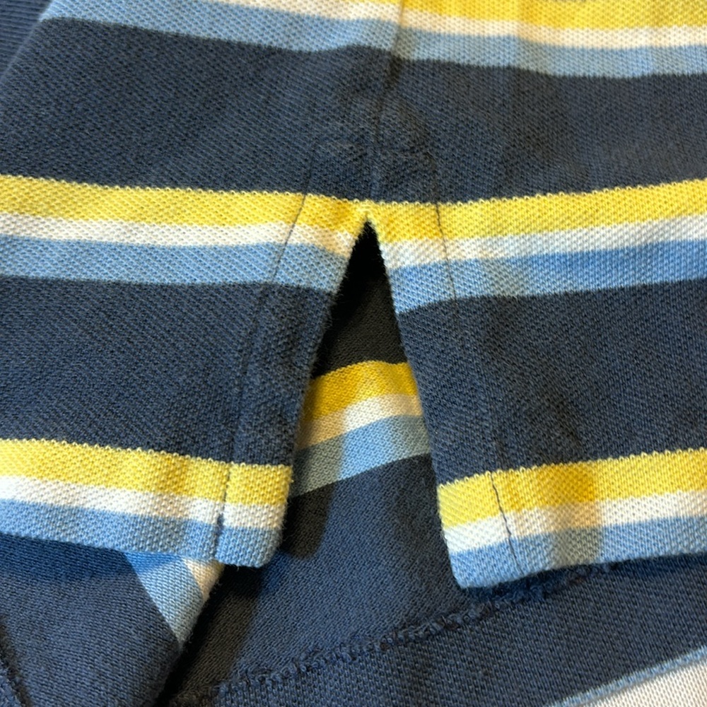 Polo Ralph Lauren Custom Fit Blue Stripe Cotton Polo Shirt Size XXL - Picture 6 of 12